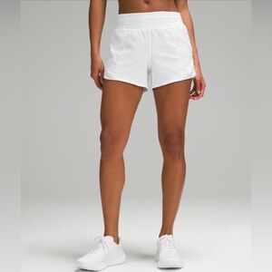 White lululemon hotty hot shorts